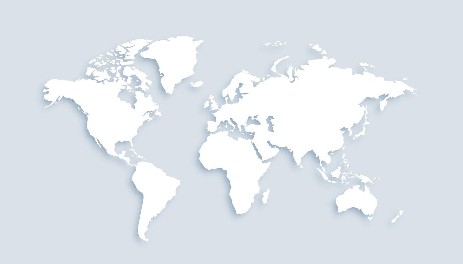 World map with highlighted locations